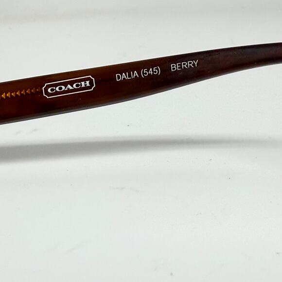 Coach Dalia 545 Berry Purple Brown Slim Oval Eyeglasses Frames 51-17 130 19217 - Picture 6 of 7